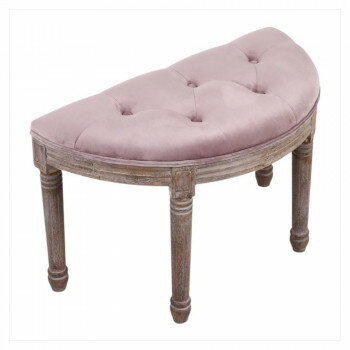 ヴィヴィアン ハーフムーンスツール ピンク 17717ST-PK【送料無料】