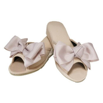 ヴィヴィアン スリッパ リボン ベージュ M 71017SP-BE【送料無料】