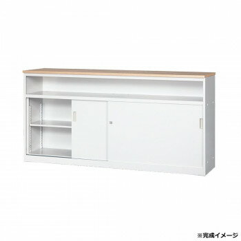 システムカウンター 中棚付ハイカウンター W1800 鍵・棚板2枚付 CVA-18HST-NA【送料無料】