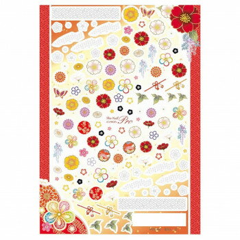 Sha-Nail Pro 写ネイル ネイルシール 花綴り 紅 HTD-001【送料無料】 メール便対応商品 Sha-Nail Pro 写ネイル ネイルシール 花綴り 紅 HTD-001【送料無料】 メール便対応商品