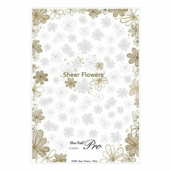 Sha-Nail Pro 写ネイル ネイルシール Sheer Flowers/シアーフラワー -White- SF-002【送料無料】 メール便対応商品