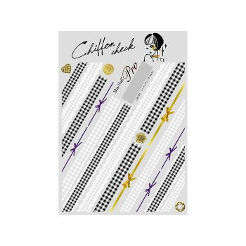Sha-Nail Pro 写ネイル ネイルシール シフォンチェック(B&W) CHC-001【送料無料】 メール便対応商品
