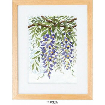 ししゅうキット　7180(白)　風に舞う華たち　藤ふさとつる【送料無料】