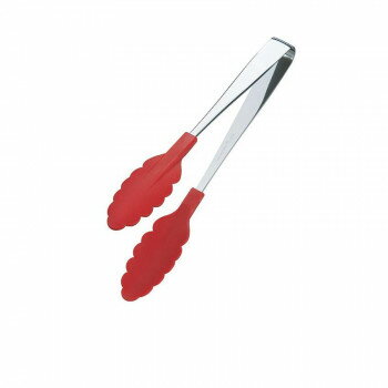 田辺金具 抗菌耐熱カラートング(中) レッド 250mm【送料無料】