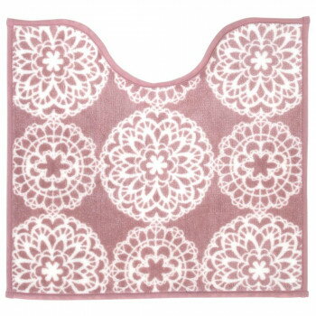 カラーショップ トイレ足元マット レース スモークピンク　ヨコズナクリエーション【送料無料】