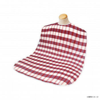 ソフラピレンエプロン ボーダーチェックロング ピンク 102310【送料無料】 メール便対応商品