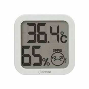 ドリテック dretec デジタル温湿度計 ホワイト O-421WT【送料無料】 メール便対応商品