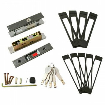 ディンプル引違戸錠 NPGA800DX-B 5本キー 00776938-001【送料無料】