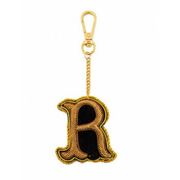 東京かんかん ザリ刺繍アルファベットキーホルダー R M21-1793R【送料無料】 メール便対応商品