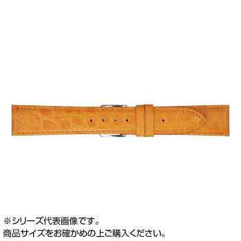MIMOSA(ミモザ) 時計バンド PRA型押ワニ 18mm オレンジ (美錠:銀) CPR-OR18【送料無料】 メール便対応商品