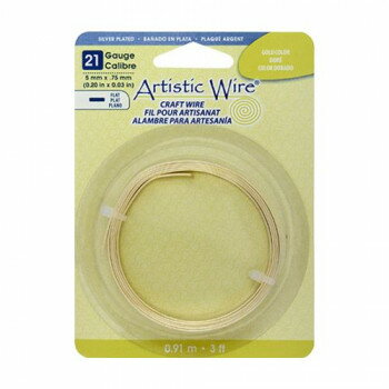 Artistic Wire(アーティスティックワイヤー) フラットワイヤー ゴールド (5mm×0.75mm)×91cm 21【送料無料】 メール便対応商品