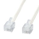 やわらかスリムケーブル(白・1m) TEL-S2-1N2【送料無料】(2)