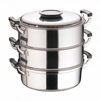 神子島製作所　桃印　18-0丸型蒸器　29cm　3段　AMS72293【送料無料】