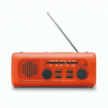 ドリテック dretec さすだけ充電ラジオライト3 オレンジ PR-323ROR【送料無料】