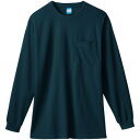 桑和 50122 長袖Tシャツ(胸ポケット付き) Lサイズ ネイビー(1) SOWA【送料無料】