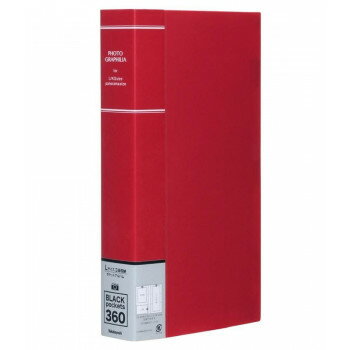 ナカバヤシ フォトグラフィリア 3段ポケット L判 360枚収納 レッド PHL-1036-R【送料無料】