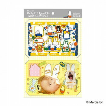 ナカバヤシ　テンプレート＆シールセット　ミッフィー　アS-FCS-23【送料無料】 メール便対応商品