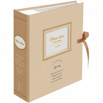 ナカバヤシ 窓付きポケットアルバム/アンティーク/ベージュ 1PLW-201-2-V【送料無料】