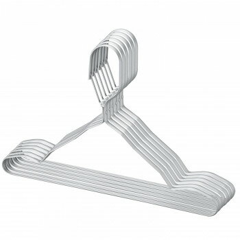 型くずれ 幅広 軽量クリップ式アルミハンガー　3本組×2セット【送料無料】