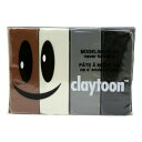 MODELING CLAY(モデリングクレイ)　claytoon(クレイトーン)　カラー油粘土　4色組(ニュートラル)　1Pound　3個セット【送料無料】