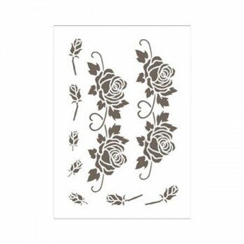 シール式ステンシル　バラ 8822-1002【送料無料】 メール便対応商品