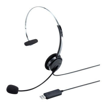 USBヘッドセット MM-HSU12BK【送料無料】 USBヘッドセット MM-HSU12BK【送料無料】
