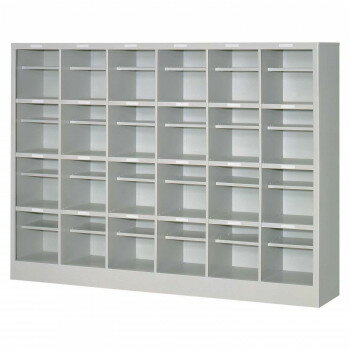 シューズロッカー　6列4段中棚付オープンタイプ　ニューグレー COM-NPSH24【送料無料】