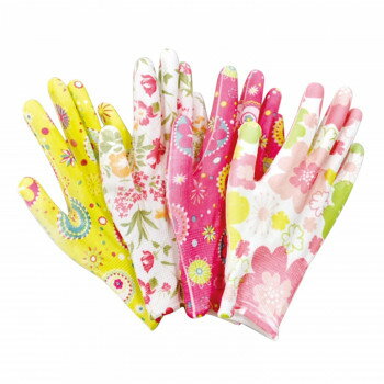 華やか花柄ガーデン手袋(4柄組)【送料無料】