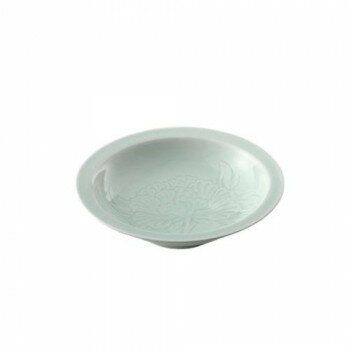 波佐見焼 青白磁牡丹絵 飾鉢(木箱入) 009-312M 5610-010【送料無料】