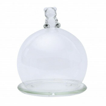 フラワーアレンジ ガラスドーム クマ K-2711【送料無料】