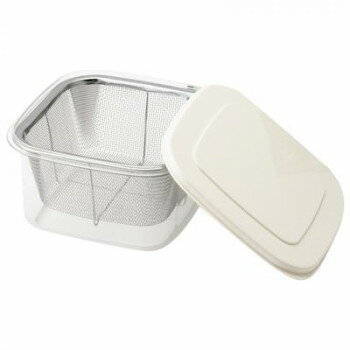 ニューキッチンベーシック 四角い保存容器(水切りザル付)　SJ2964【送料無料】