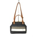 Lafiel(ラフィール) デニムパッチワークシリーズ がま口手提げバッグ2WAY 37・クロ 003178100【送料無料】(4)