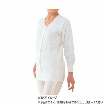 神戸生絲 婦人キルト/前開き長袖(ホック式)M BM2F 保温肌着 オフ白【送料無料】