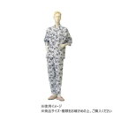 神戸生絲 婦人パジャマ型ねまき(ラグラン袖・おくつろ着)M No.73 コン 花柄【送料無料】(4)
