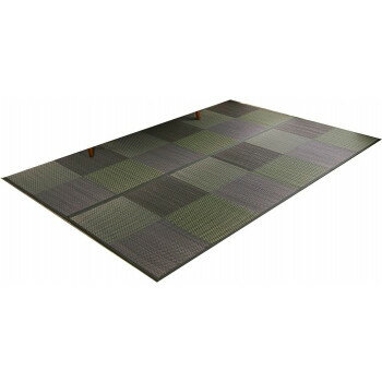 い草ラグ 市松柄 「DXピーア」 江戸間6畳 約261×352cm グレー 1030340130602【送料無料】 い草ラグ 市松柄 「DXピーア」 江戸間6畳 約261×352cm グレー 1030340130602【送料無料】