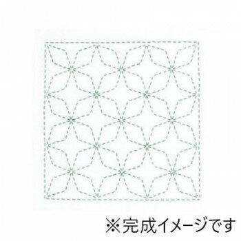オリムパス 刺し子キット　花ふきん　角七宝 267【送料無料】 メール便対応商品