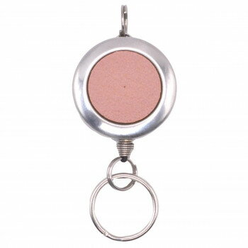 INAZUMA イナズマ 合皮付きリールキーホルダー 1個入 コードの長さ約60cm 616 ベビーピンク AK-68-25S【送料無料】 メール便対応商品