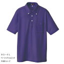 アイトス 吸汗速乾(クールコンフォート)半袖ボタンダウンポロシャツ(男女兼用) パープル S 10599【送料無料】(4)
