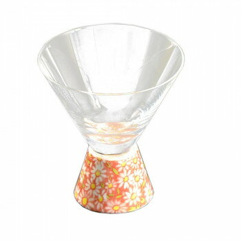 有田焼 有田浪漫グラス SAKE GLASS 台形 赤小菊【送料無料】