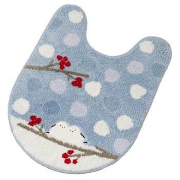 センコー SDS シマエナガちゃん ロング トイレマット 約80×60cm ブルー 51625【送料無料】