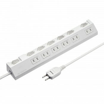 サンワサプライ 節電タップ 2P 6個口 2m ホワイト TAP-S30-2W【送料無料】