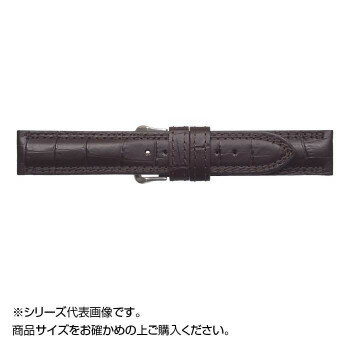 MIMOSA(ミモザ) 時計バンド IT型押ワニ 20mm ダークブラウン (美錠:銀) CIT-B20【送料無料】 メール便対応商品
