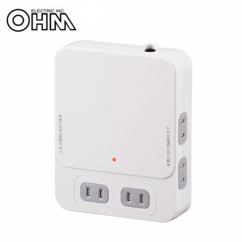 OHM 拡張コンセント TVボードバック用 6個口 HS-TK6TV1-W【送料無料】