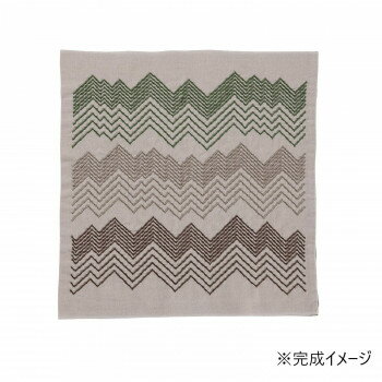 Sashiko Textile lab　花ふきんキット　刺し子キット　Peaks(Sage)　SK453【送料無料】 メール便対応商品