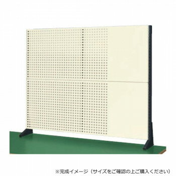 サカエ ポール型架台 パンチングパネル付 1200×65×1010mm アイボリー KP-M120P【送料無料】