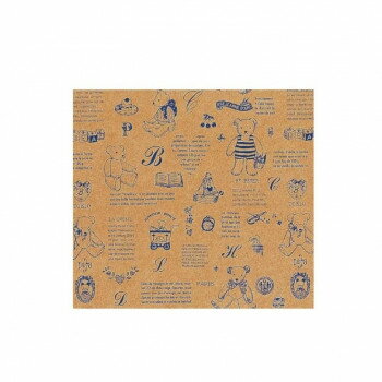 包装紙 ベアコレクション(ブルー) 857 100枚【送料無料】