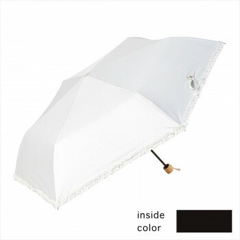ニフティカラーズ 遮光フリルスレンダーミニ 晴雨兼用日傘 折傘 オフホワイト 2384OF【送料無料】 ニフティカラーズ 遮光フリルスレンダーミニ 晴雨兼用日傘 折傘 オフホワイト 2384OF【送料無料】