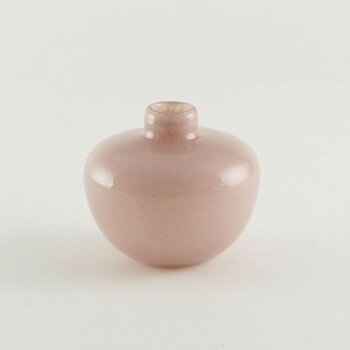 志成販売 ミルキーガラス フラワーベース ワイド ピンク 108029PK【送料無料】