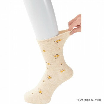 ケアファッション 足首ゆったり名前の書ける柄ソックス(婦人) ベージュ 22〜24cm 0185011【送料無料】 メール便対応商品