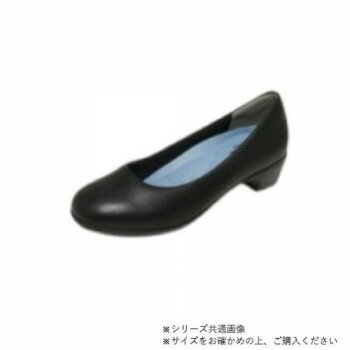 ニチマン ビュース　レディス軽量幅広3E抗菌消臭機能インソール付防水パンプス　BT601 ブラック　24.0cm【送料無料】